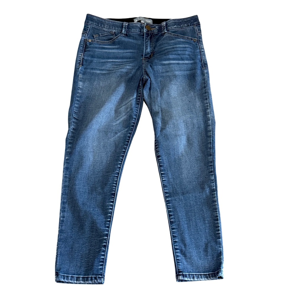 Wit & Wisdom Ab-solution Skinny Crop Jeans Blue Medium Wash 6P LP1721F9LL